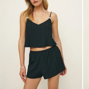 Reformation Mallory Two Piece Black - Size 4